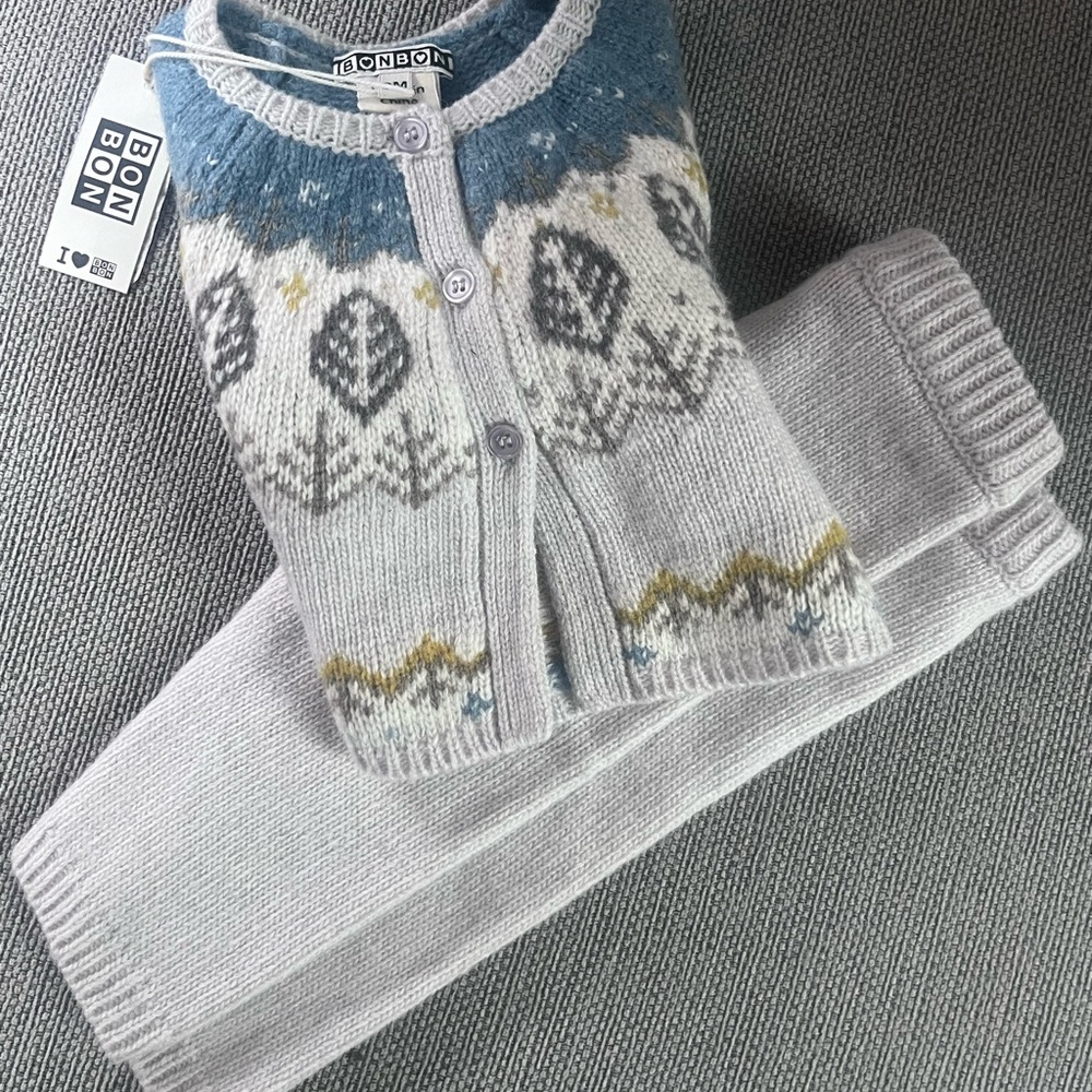 Bonton Nordic Knit Sweater and Pants Set